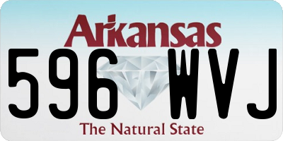 AR license plate 596WVJ