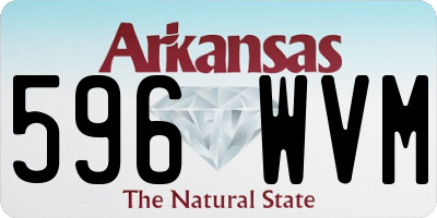 AR license plate 596WVM