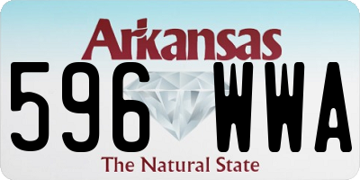 AR license plate 596WWA