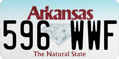 AR license plate 596WWF