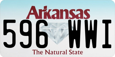 AR license plate 596WWI