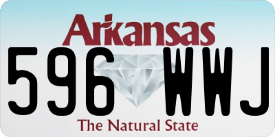 AR license plate 596WWJ