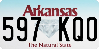AR license plate 597KQO