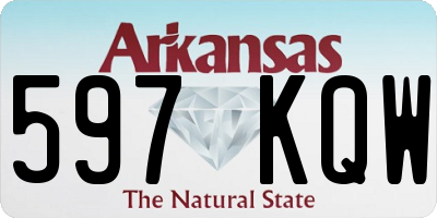 AR license plate 597KQW