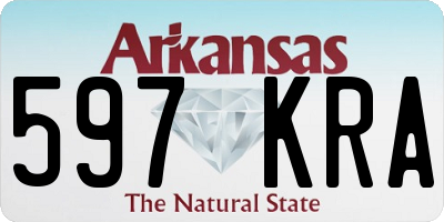 AR license plate 597KRA