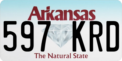 AR license plate 597KRD
