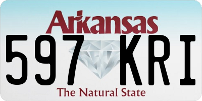 AR license plate 597KRI