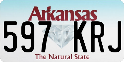 AR license plate 597KRJ