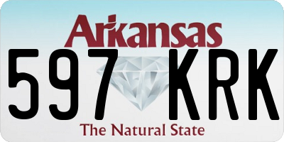 AR license plate 597KRK