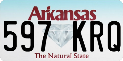 AR license plate 597KRQ