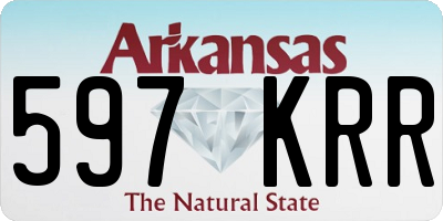AR license plate 597KRR
