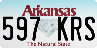 AR license plate 597KRS