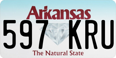 AR license plate 597KRU