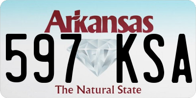 AR license plate 597KSA