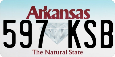 AR license plate 597KSB