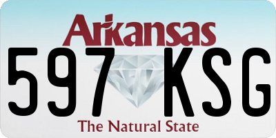 AR license plate 597KSG