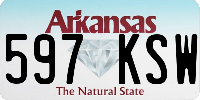 AR license plate 597KSW