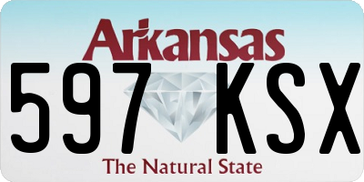 AR license plate 597KSX