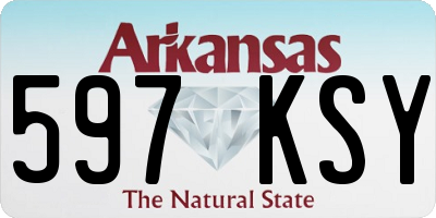 AR license plate 597KSY
