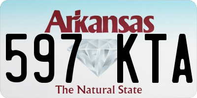 AR license plate 597KTA