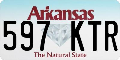 AR license plate 597KTR