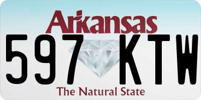 AR license plate 597KTW