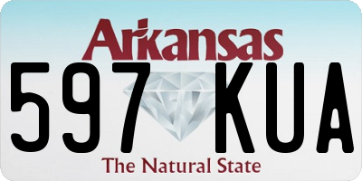 AR license plate 597KUA