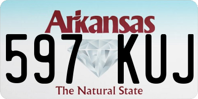 AR license plate 597KUJ