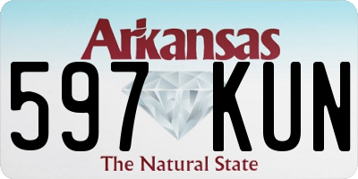 AR license plate 597KUN