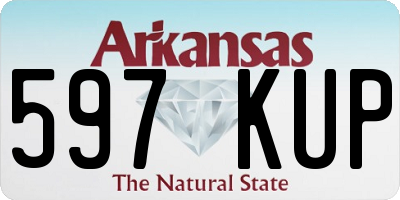 AR license plate 597KUP