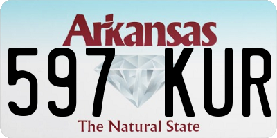 AR license plate 597KUR