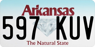 AR license plate 597KUV