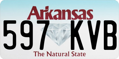 AR license plate 597KVB