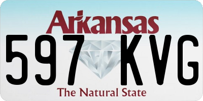 AR license plate 597KVG