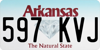 AR license plate 597KVJ