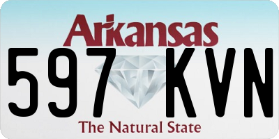 AR license plate 597KVN