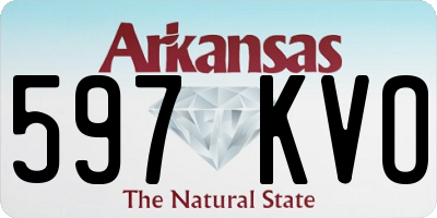 AR license plate 597KVO