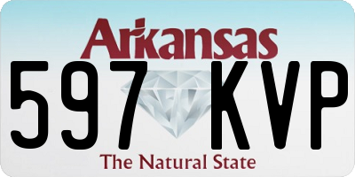 AR license plate 597KVP