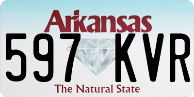 AR license plate 597KVR