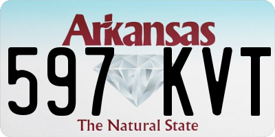 AR license plate 597KVT