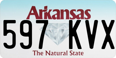 AR license plate 597KVX