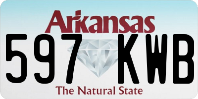 AR license plate 597KWB