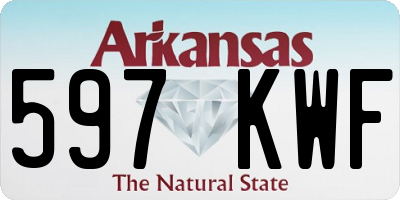 AR license plate 597KWF