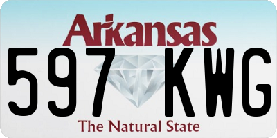 AR license plate 597KWG