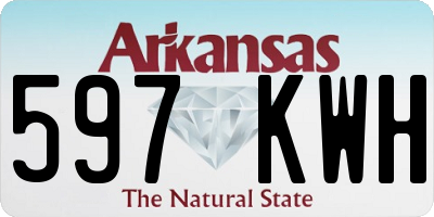 AR license plate 597KWH