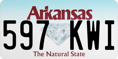 AR license plate 597KWI