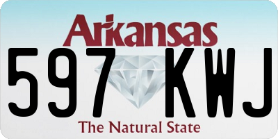 AR license plate 597KWJ