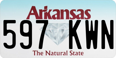 AR license plate 597KWN