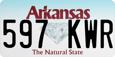 AR license plate 597KWR