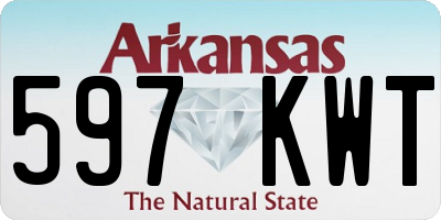 AR license plate 597KWT